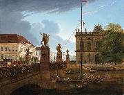 Friedrich Wilhelm Keyl View of Schlossbruke and Zeughaus oil painting artist